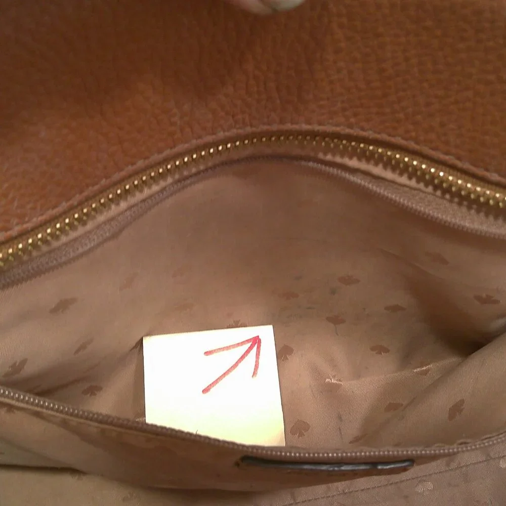 Kate Spade Jackson Satchel Gingerbread Minimalist Leather Bag Purse Pocketbook